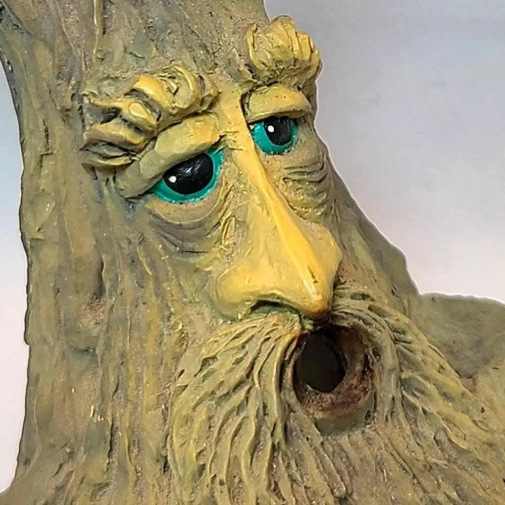 Tree Man Incense Burner Ash Catcher 10.75" Resin Fantasy Forest Decor Vintage - Picture 3 of 7
